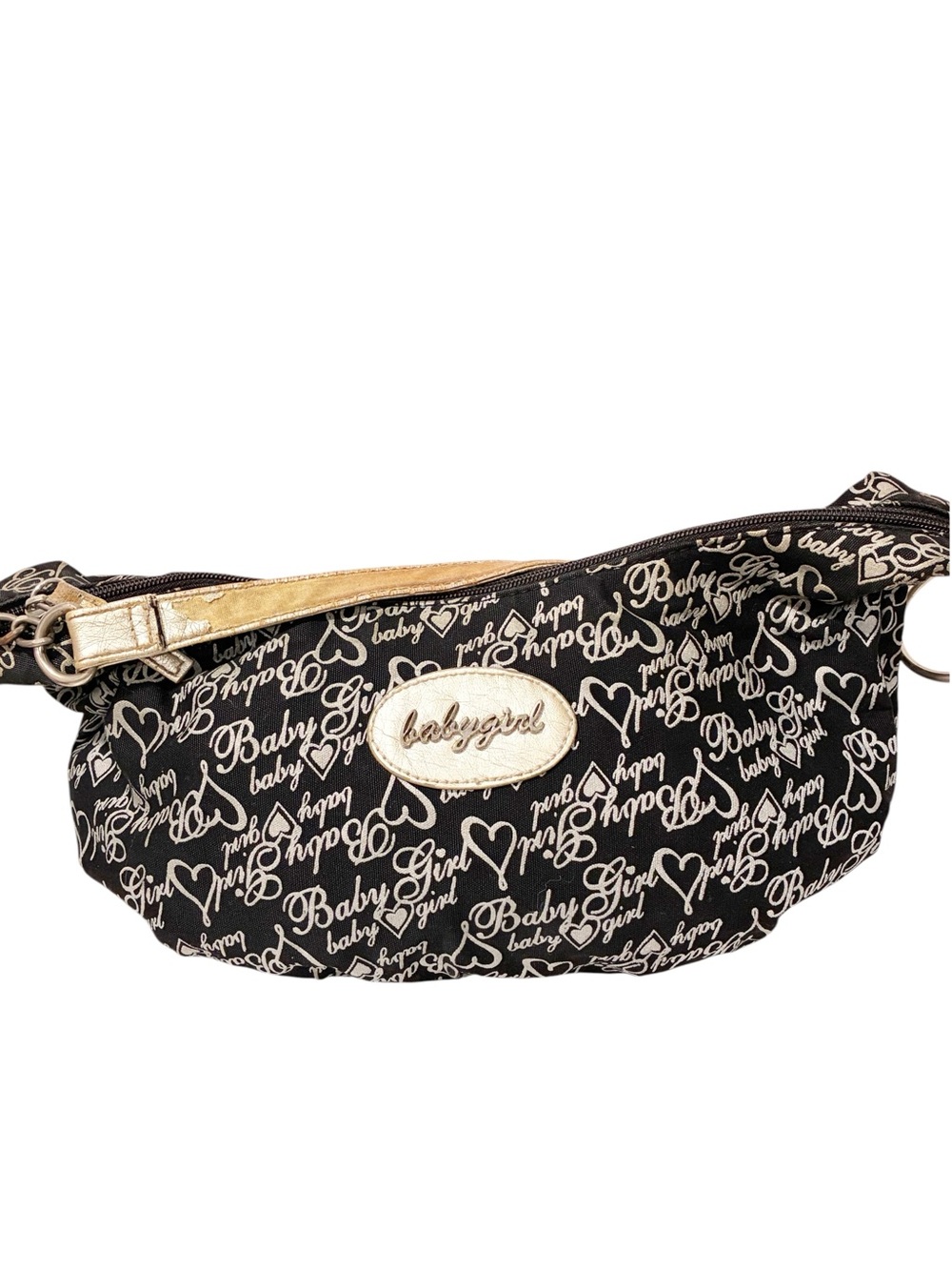 Baby Phat Vintage Y2K Black Cotton Shoulder Bag Pouch